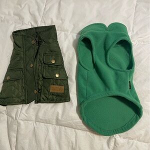 2 small dog jacket and fleece